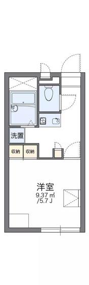 レオパレス元上(1K/2階)の間取り写真