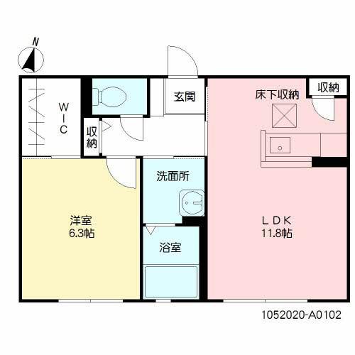 エイコー弐番館(1LDK/1階)の間取り写真