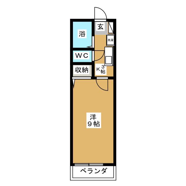 サンピア日吉(1K/2階)の間取り写真