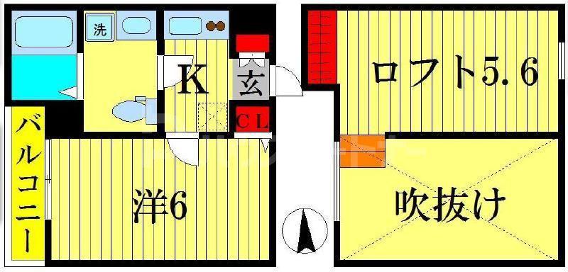 北柏リージェンシー(1K/2階)の間取り写真