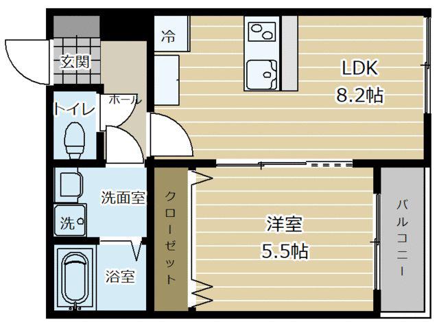 LMA HOUSEII(1LDK/3階)の間取り写真