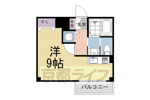 CASAGRAN洛西(ワンルーム/5階)の間取り写真