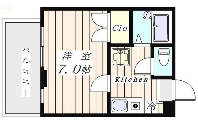 コンシェール茨木(1K/3階)の間取り写真