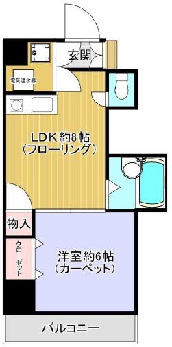 パナッシュコート梅田北(1LDK/4階)の間取り写真