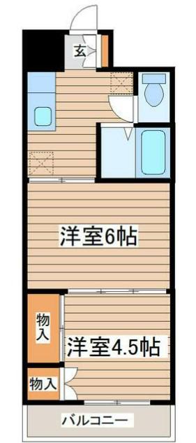 アーバンコート(2K/5階)の間取り写真