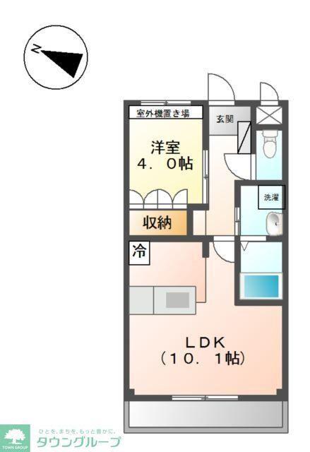 エトワール大和田(1LDK/3階)の間取り写真