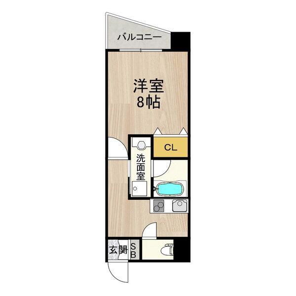 シティスパイヤ神戸元町(1K/3階)の間取り写真