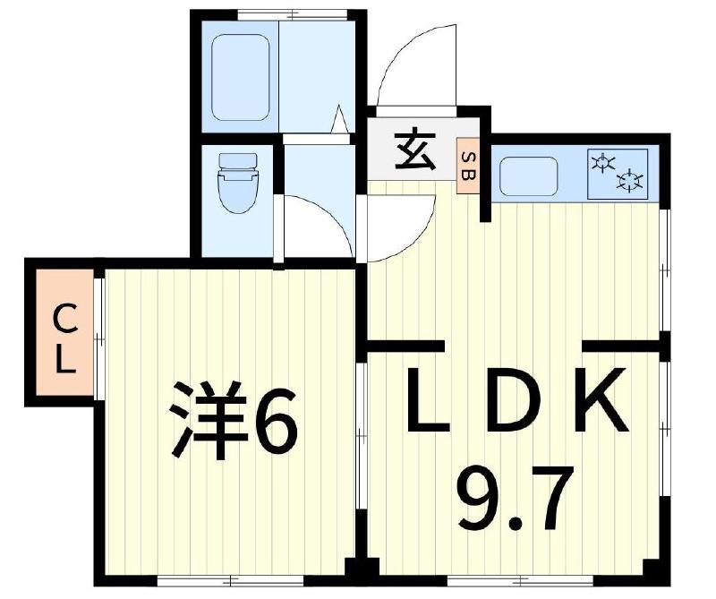MERIDIAN V(1LDK/3階)の間取り写真