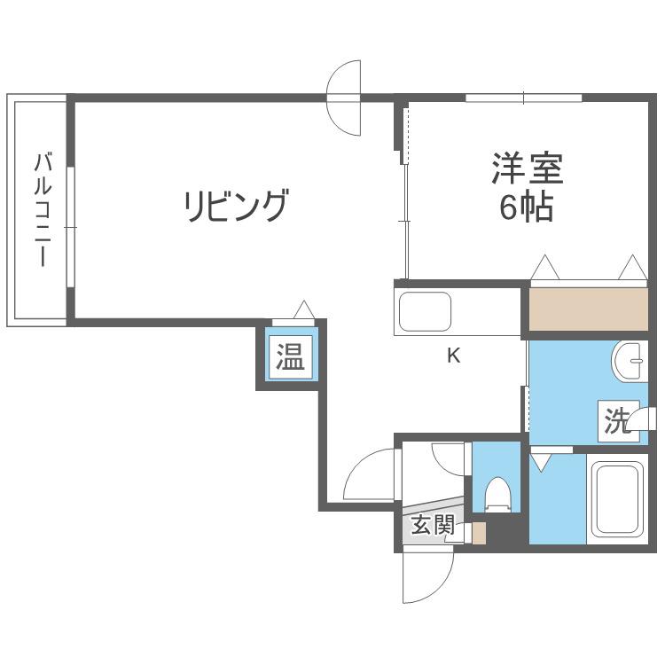 大白桜55(1LDK/4階)の間取り写真