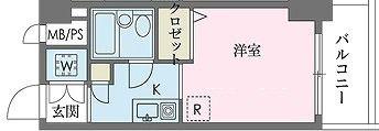 ウインベルソロ国分寺1(ワンルーム/3階)の間取り写真