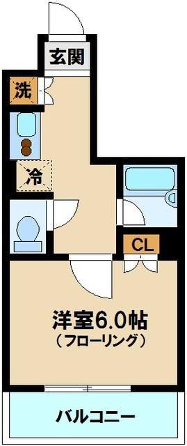 ルーブル鷺宮伍番館(1K/4階)の間取り写真