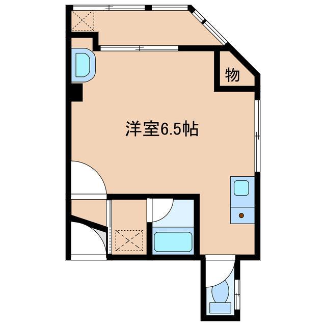 ハレービル(ワンルーム/3階)の間取り写真