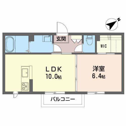シャーメゾン グランデージI(1LDK/1階)の間取り写真