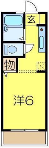 サンハイツ富士見(1K/1階)の間取り写真