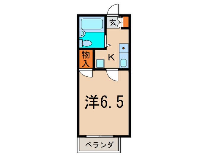 ビュークレスト(1K/1階)の間取り写真