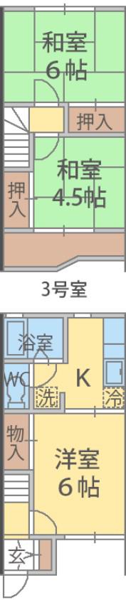 クレールY・K(3K/1階)の間取り写真