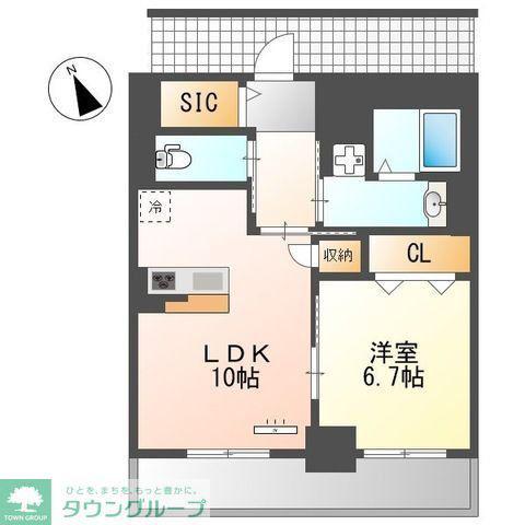 FOREST YOKOHAMA(1LDK/10階)の間取り写真
