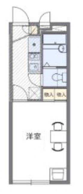 レオパレス清山(1K/2階)の間取り写真