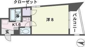ソレアード赤坂(1K/7階)の間取り写真