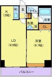 アルファスクエア大通東3(1LDK/3階)の間取り写真