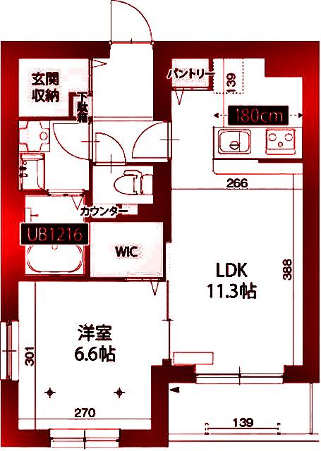 シンセーロ(1LDK/2階)の間取り写真