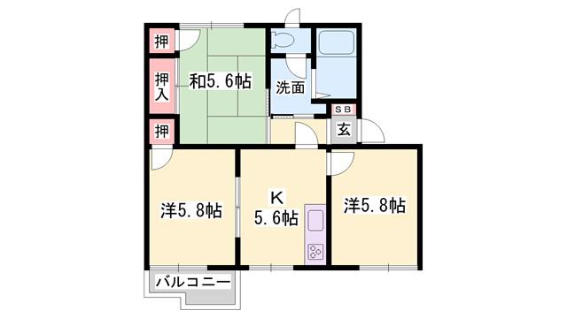 タウニィ神田(3K/1階)の間取り写真
