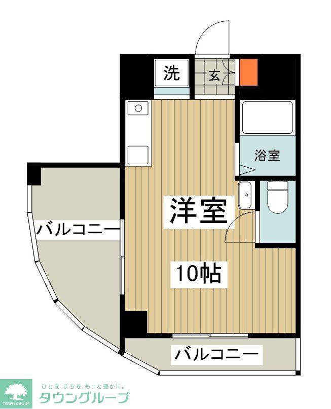 山口ビル(ワンルーム/3階)の間取り写真