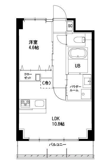 ラヴィベール(1LDK/4階)の間取り写真