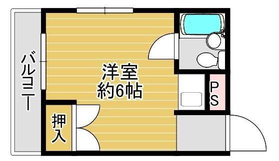 フェイズリヴァ(ワンルーム/3階)の間取り写真