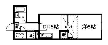 リーフ豊岡(1DK/1階)の間取り写真