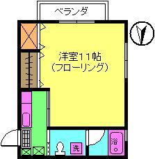 アコードメゾン(1K/1階)の間取り写真
