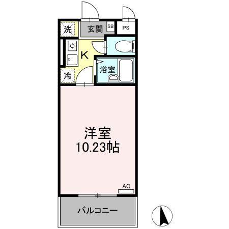 アトラス11(1K/1階)の間取り写真