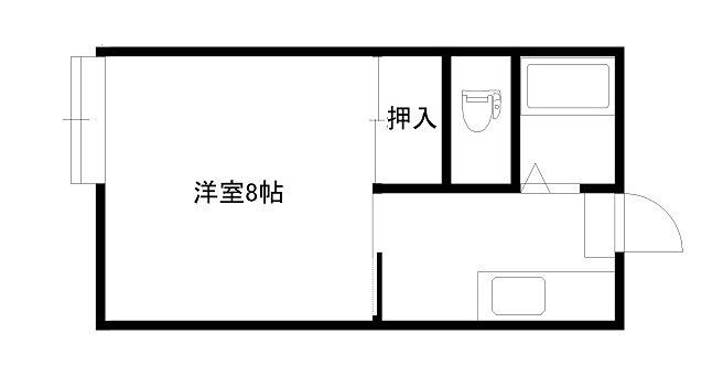 メゾンサンパティ(1K/1階)の間取り写真