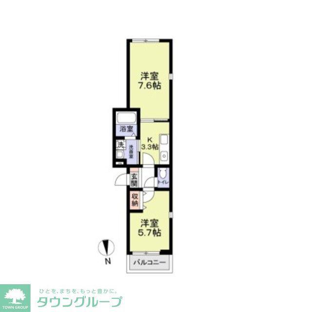 板橋区高島平計画(1LDK/2階)の間取り写真