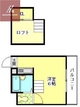 シルクロード勝山II(1K/3階)の間取り写真