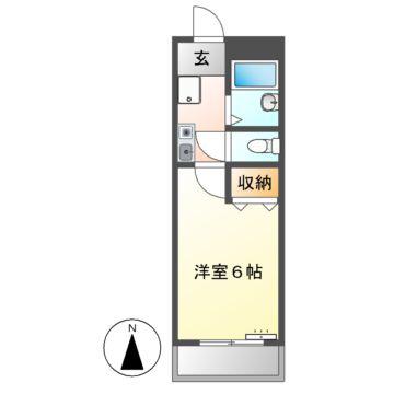 AVENUE諏訪(1K/2階)の間取り写真