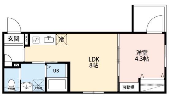 ROBOT HOME 八広III(1LDK/2階)の間取り写真