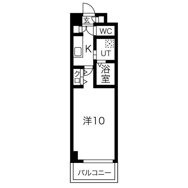 YS OPUS ONE(1K/5階)の間取り写真