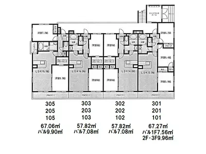 シェーン(2LDK/2階)の間取り写真