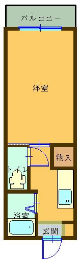 エスペランサ(1K/1階)の間取り写真