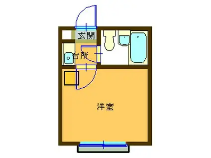 山吹コーポ(1K/1階)の間取り写真