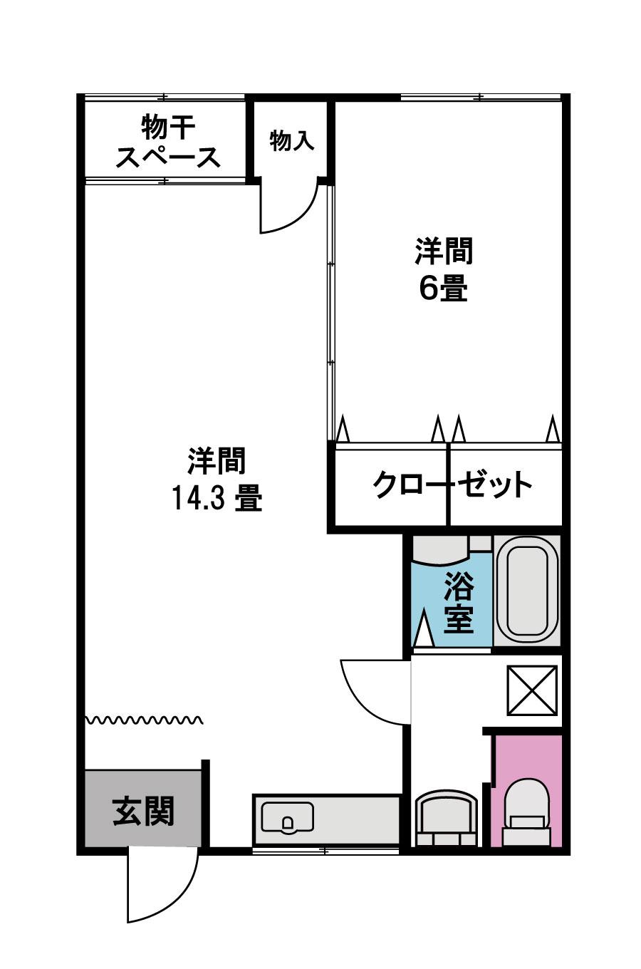 ジュピター(1LDK/2階)の間取り写真