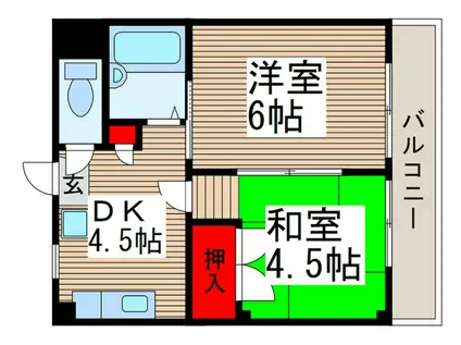 DAITAKU清瀬(2DK/3階)の間取り写真
