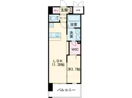 LEGEND高見(1LDK/5階)の間取り写真