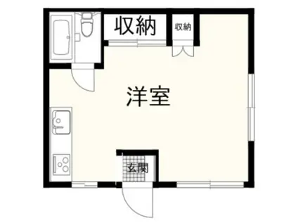 サンシャイン弐番館(ワンルーム/2階)の間取り写真