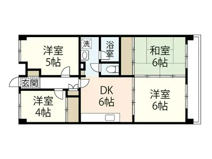 多田スカイビル(4DK/3階)の間取り写真