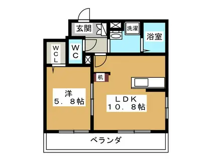 MOOR MAISON(1LDK/3階)の間取り写真