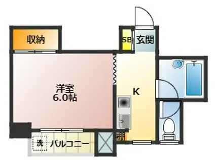 E・Hマンション(1K/4階)の間取り写真