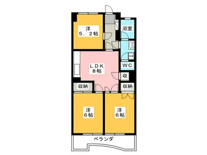 上石神井テラス(3LDK/3階)の間取り写真