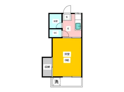 メゾンブランシュ(1K/2階)の間取り写真